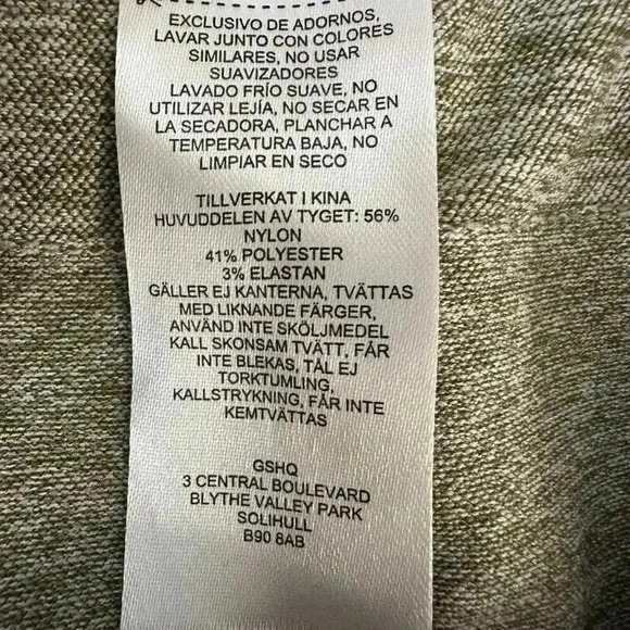 Gymshark Flex Leggings Mid Rise Olive Green Women's  Size M - Picture 14 of 14